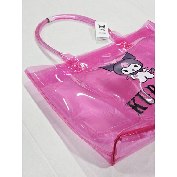Kuromi Tote Bag Womens Pink PVC Forever 21 Sanrio Collab Transparent Purse New - Picture 2 of 8